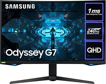 Samsung Odyssey G7 Quad HD 1440p 240Hz 32" Curved QLED Gaming Monitor