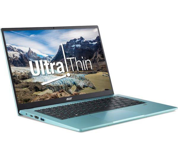 Acer Swift 3 14" Laptop Windows 10 AMD Ryzen 5 5500U 8GB RAM 1TB SSD Blue