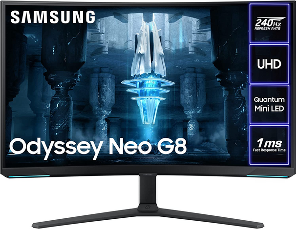 Samsung 32" Odyssey 3840x2160 VA 240Hz 1ms MiniLED HDR Curved Gaming Monitor