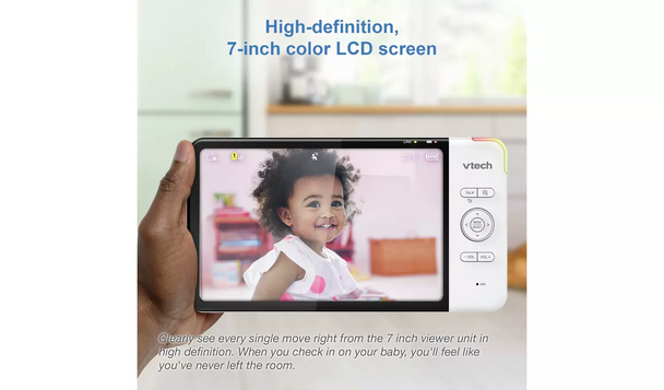 VTech 7764 Smart Video 7 inch Display Full HD Baby Monitor