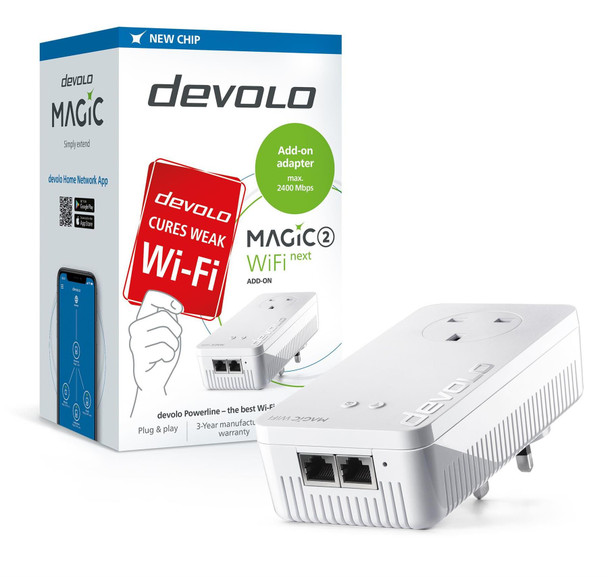 Devolo Magic 2 WiFi Next Add-on WiFi Extender Adapter - Up To 2400Mbps