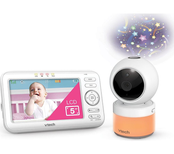 VTech VM5463 Video Baby Monitor 5" Display With Nightshow Projector