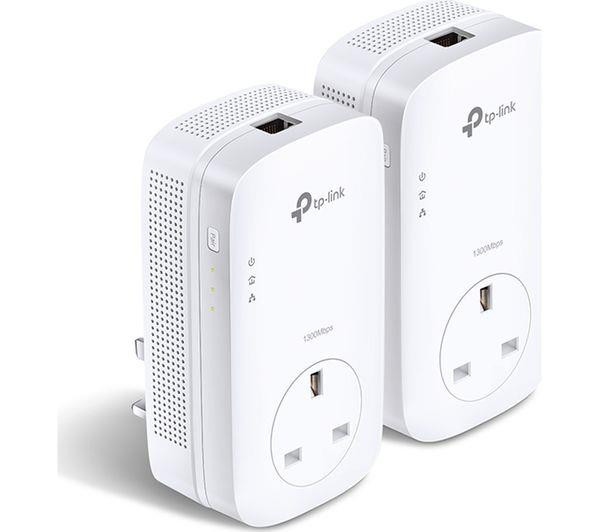 TP-Link TL-PA8010PKIT V2 Passthrough Powerline Adapter Kit - AV1300 - Twin Pack