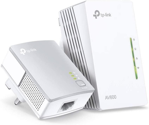TP-Link WPA4220 WiFi AV600 Powerline Adapter Kit - Twin Pack - Up to 600Mbps