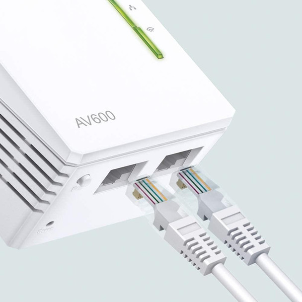 TP-Link WPA4220 WiFi AV600 Powerline Adapter Kit - Twin Pack - Up to 600Mbps