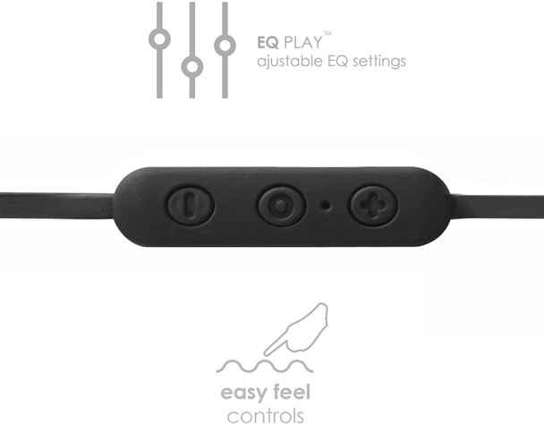 BoomPods Sportline Wireless Bluetooth Magnetic In Ear Headphones Black