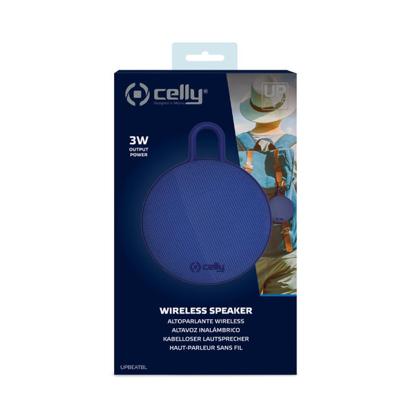 Celly Up Beat Wireless Bluetooth Portable Speaker Blue