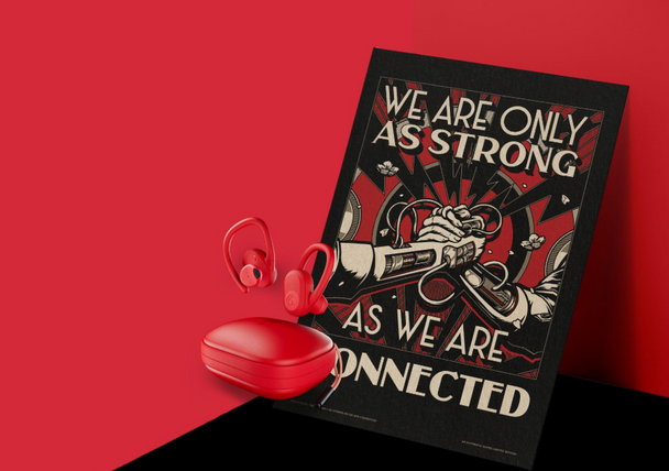 Skullcandy x Paiheme Studio Push Ultra TW Headphones & Artwork - Strong Red