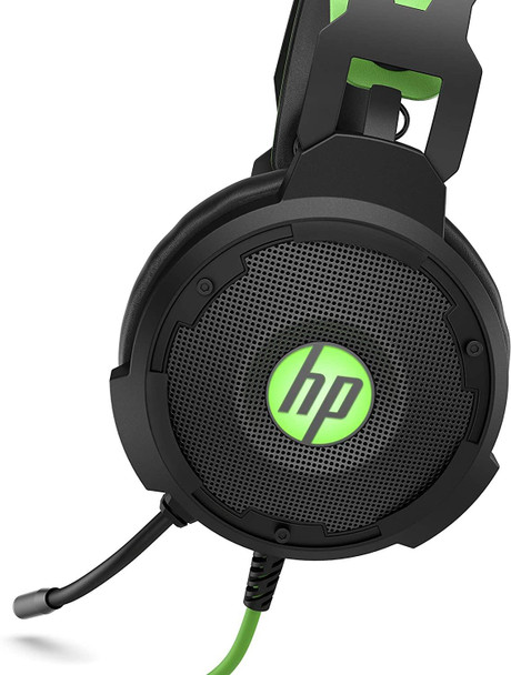 HP Pavilion 600 Over-Ear Wired LED Gaming Headset - Black/Green