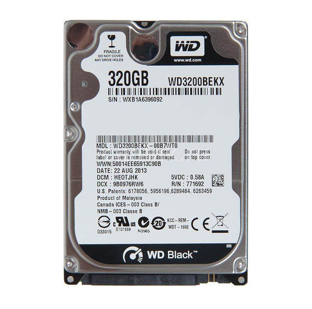 Western Digital Black 320GB 7200rpm SATA 6Gb/s 16MB 2.5" Internal Hard Drive