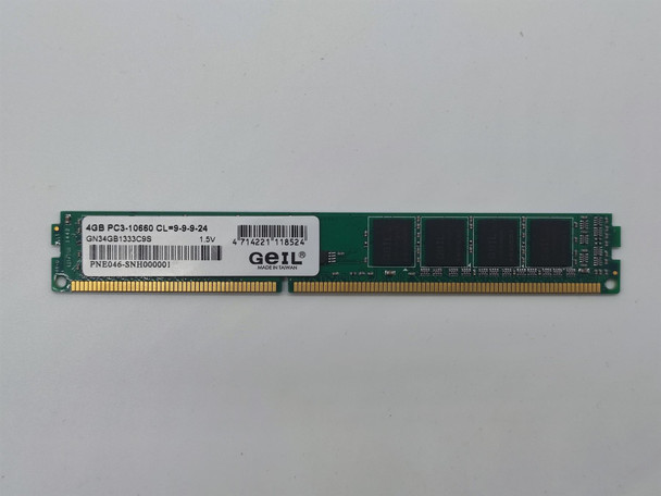 Geil 4GB RAM PC3-10660 DDR3 1333 MHz Low Profile memory module