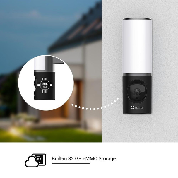EZVIZ LC3 Single Light Full HD 1080p Outdoor Floodlight Security Camera Black
