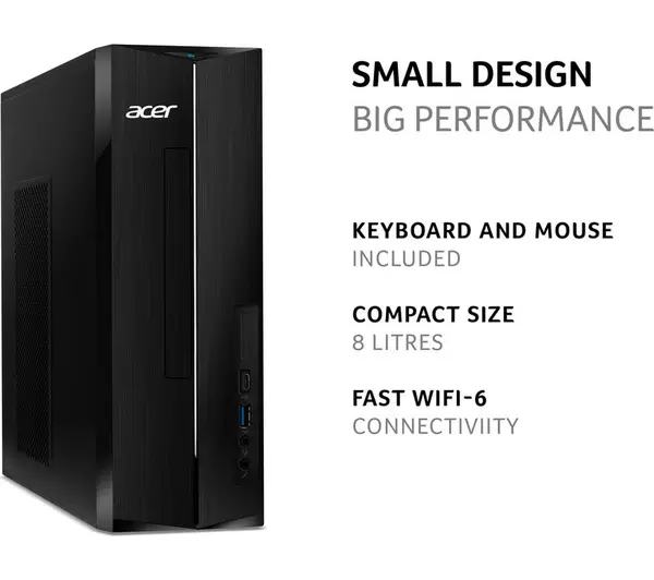 Acer Aspire XC-1760 Desktop PC Intel Core i5 12400 8GB 1TB SSD Windows 11