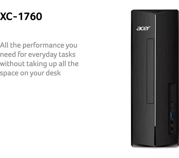 Acer Aspire XC-1760 Desktop PC Intel Core i5 12400 8GB 1TB SSD Windows 11
