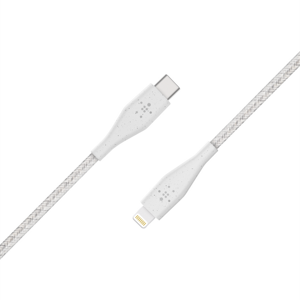 Belkin Boost Charge USB-C Cable Lightning + Strap Apple iPhone 10ft / 3m White