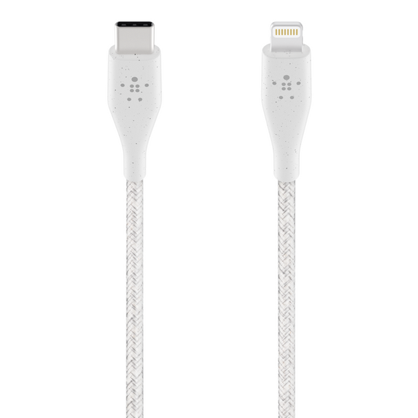Belkin Boost Charge USB-C Cable Lightning + Strap Apple iPhone 10ft / 3m White