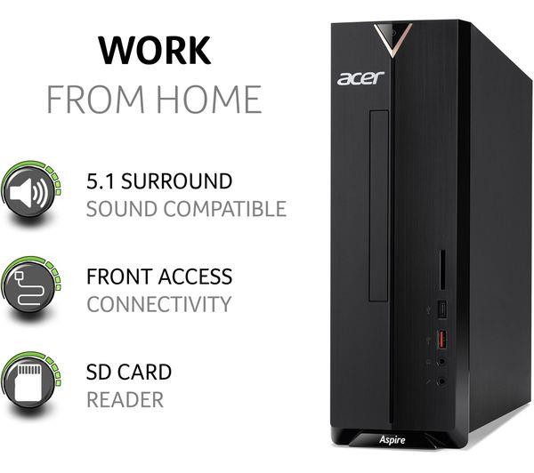 Acer Aspire XC-1660 Desktop PC Intel Core i3 10105 8GB RAM 1TB HDD Windows 11