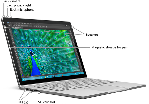 Microsoft Surface Book 13.5" 2 in 1 Core i5 6300U 8GB 256GB 940M GERMAN KEYBOARD