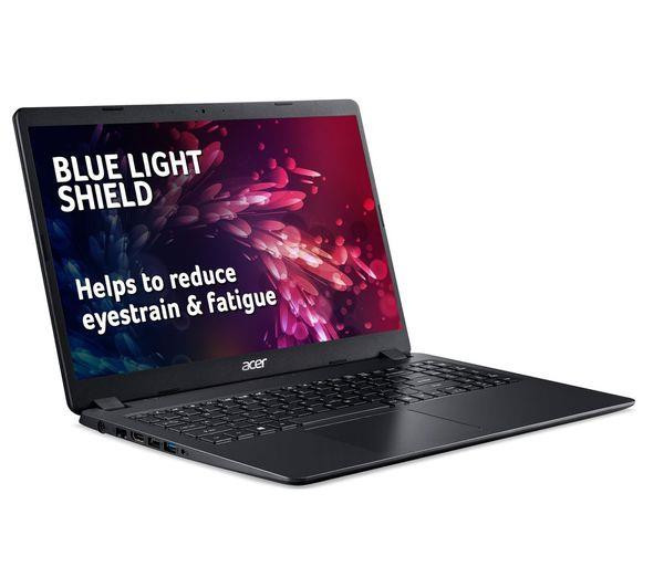 Acer Aspire 3 15.6" Laptop, Intel Core i3 1005G1 8GB 256GB SSD Black