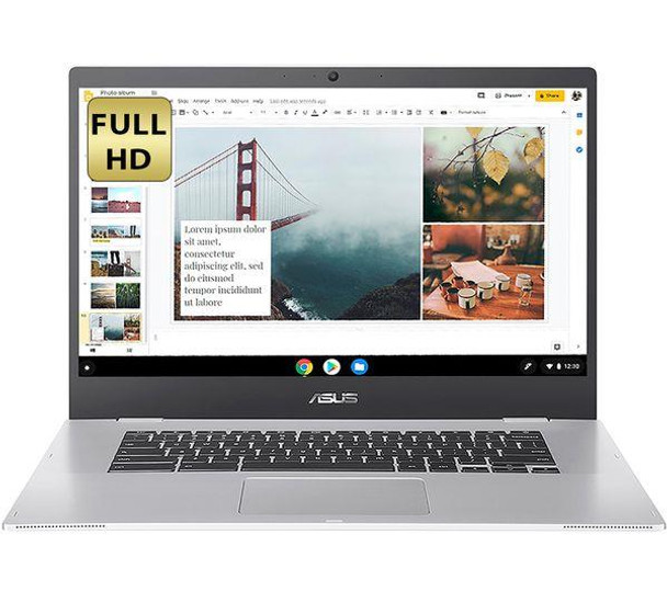 Asus ChromeBook 15.6" FHD Laptop Intel Pentium Silver N6000 4GB 64GB eMMC