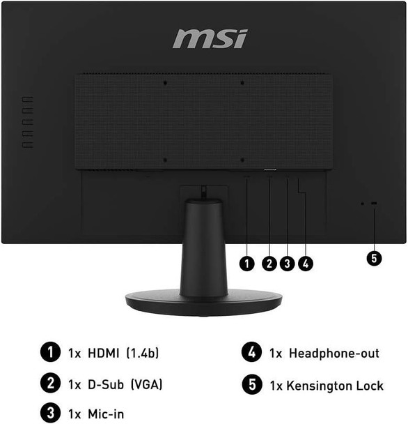 MSI PRO MP242V Full HD 1920 x 1080p 23.8" Eye Care IPS Monitor HDMI VGA