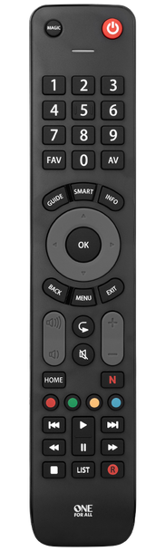 One For All Evolve TV URC 7115 Universal Remote Control Black