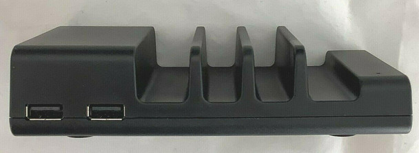 4 Port USB Charging Station For Phones Tablets Black UK Plug