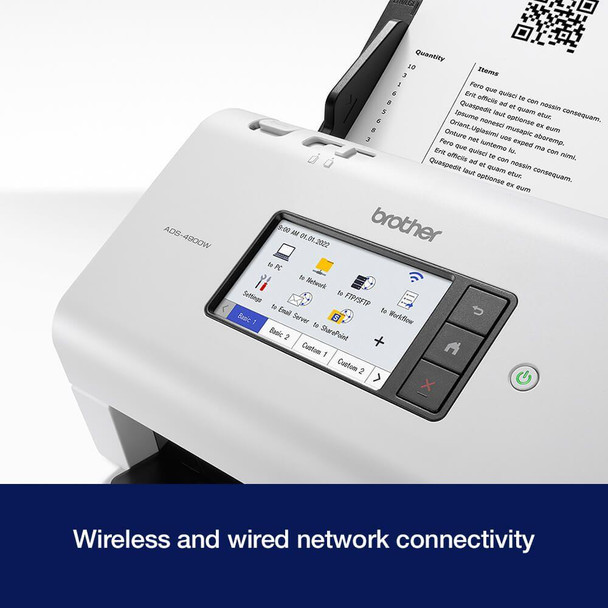 Brother ADS-4900W A4 Desktop Document Scanner 60 PPM