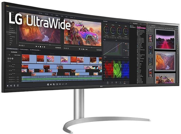 LG 49WQ95C-W 49" UltraWide Curved Dual QHD Nano IPS Monitor - Black