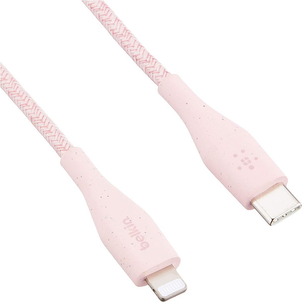 Belkin Apple Boost Charge USB-C Cable W/ Lightning Connector & Strap Pink
