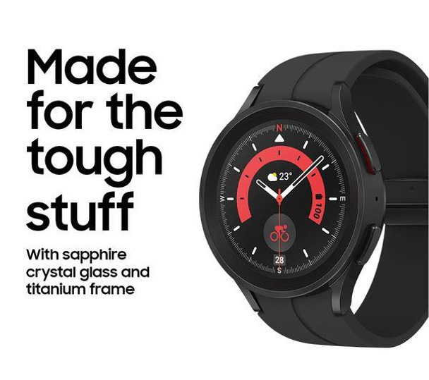 Samsung Galaxy Watch5 Pro 4G LTE 45mm Bixby & Google Assistant Smart Watch Black