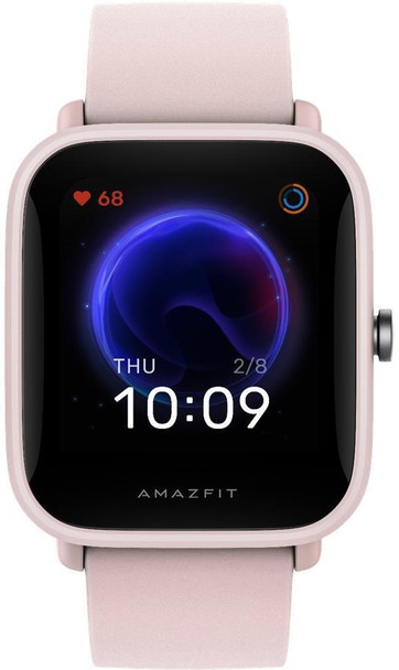 Amazfit Bip U Pro Health and Fitness Tracking GPS Smart Watch - Colour Pink