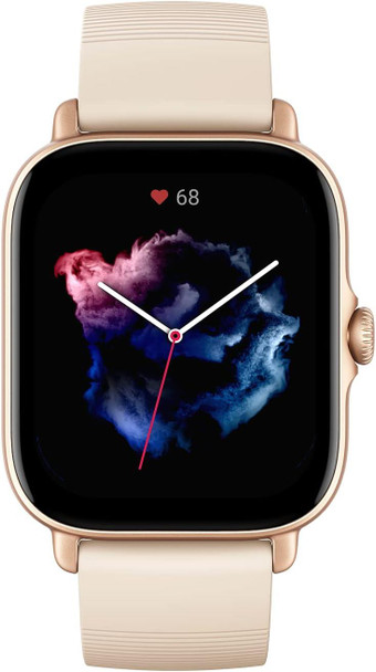 Amazfit GTS 3 Health and Fitness Smart Watch - Ivory White / Gold