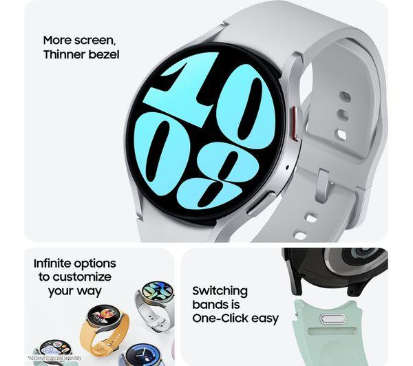 Samsung Galaxy Watch 6 Bluetooth with Bixby - Silver, 44 mm
