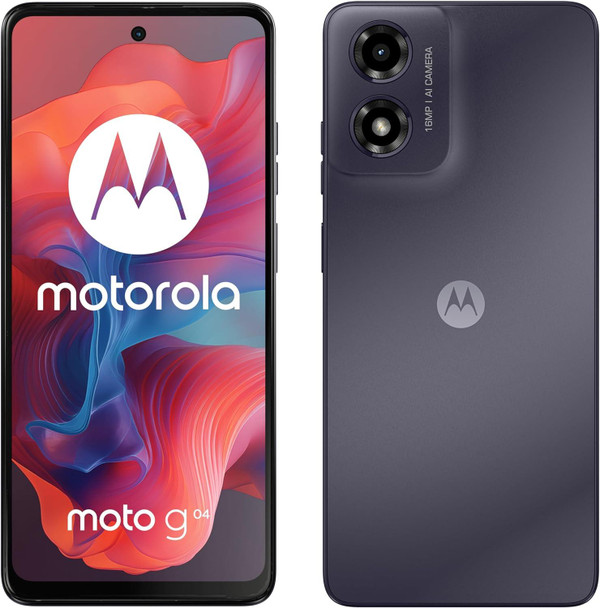 Motorola Moto G04 4GB RAM 64GB Unlocked Android Smartphone - Concord Black