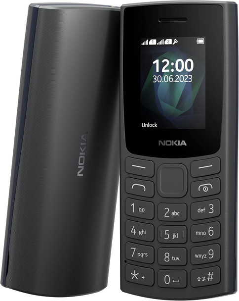  Nokia 105 2G Charcoal Black Mobile Phone Unlocked Dual SIM