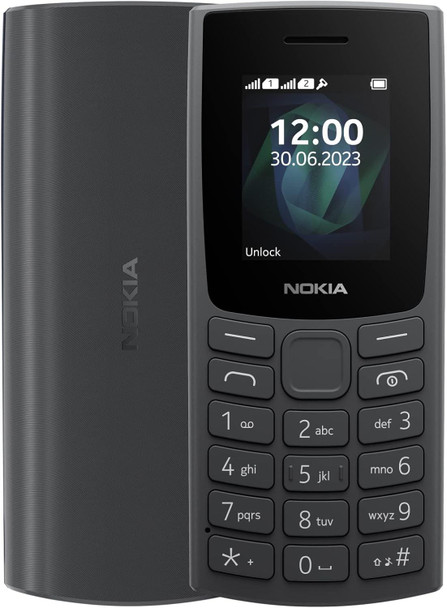  Nokia 105 2G Charcoal Black Mobile Phone Unlocked Dual SIM