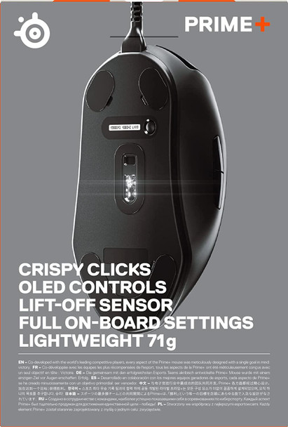 SteelSeries Prime+ TrueMove Pro+ Optical Wired Gaming Mouse - Black