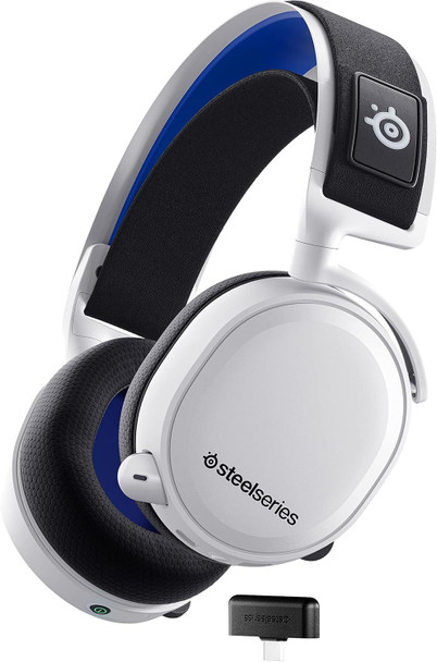 SteelSeries Arctis 7P+ Wireless Gaming Headset for PS5/ PC USB-C, White