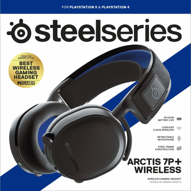 SteelSeries Arctis 7P+ Wireless PS5 Gaming Headset - Black