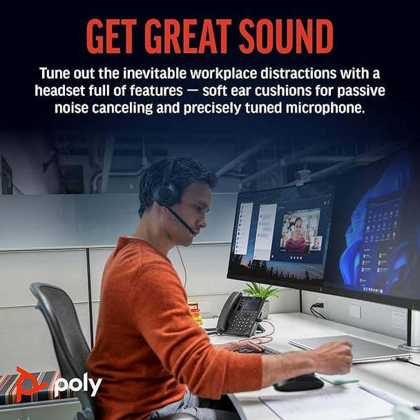 Plantronics Poly Blackwire 5220 USB-C Headset Headphones Plantronics Poly Blackwire 5220 USB-C Headset Headphones