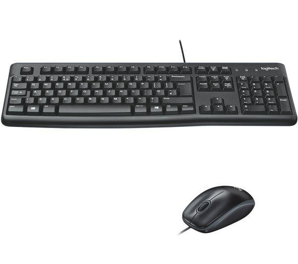 Logitech MK120 Wired Keyboard & Mouse Set Black