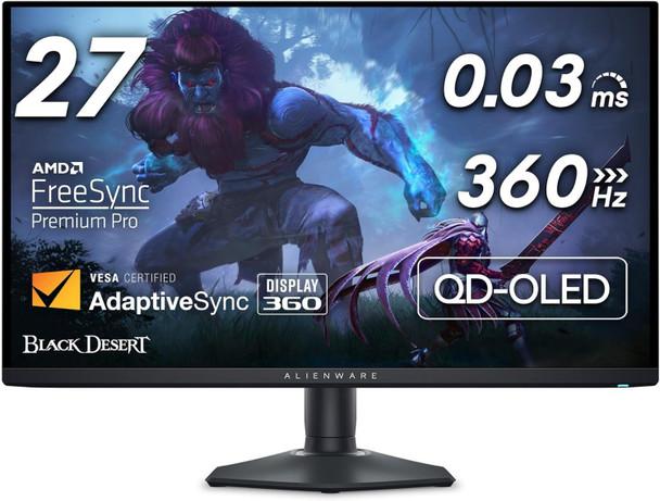 Alienware AW2725DF 27 Inch QHD (2560x1440) Gaming Monitor 360Hz QD OLED 0.03ms