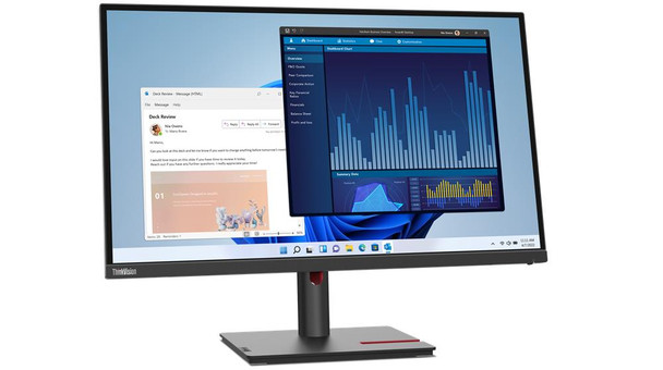 Lenovo ThinkVision T27p-30 27" USB-C Monitor 3840 x 2160 4K UHD IPS Flat Screen Black – image 2