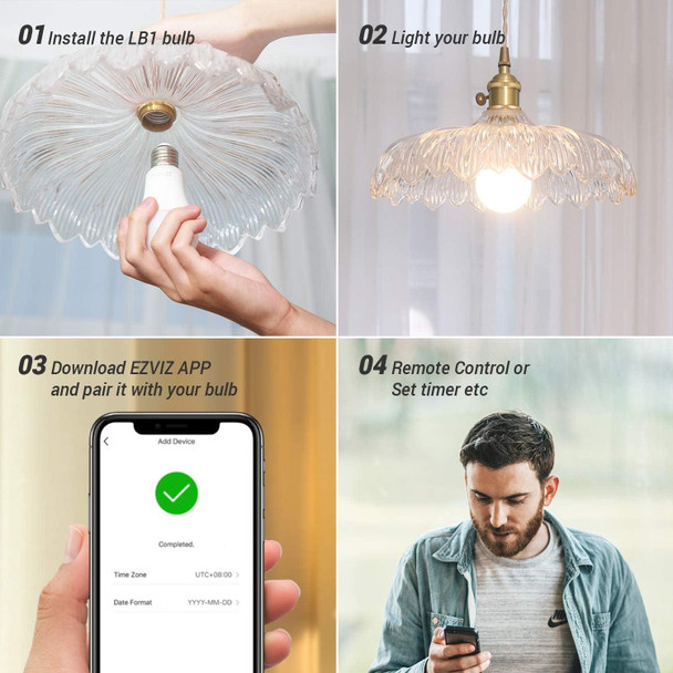 EZVIZ Smart Bulb White Dimmable Wifi LED Light Bulb – image 2