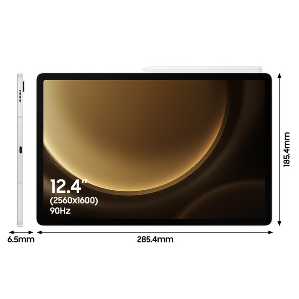 Samsung Galaxy Tab S9 FE+ 12.4" Google Android Tablet 256 GB Silver