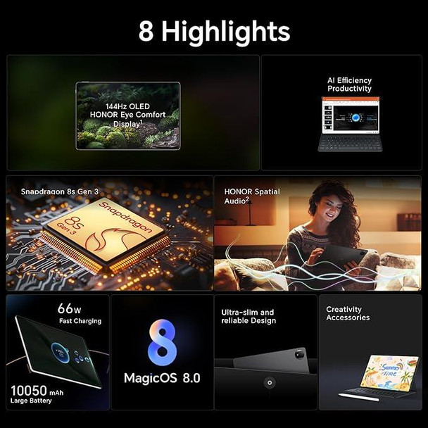 Honor MagicPad2 12.3" OLED 12GB 256GB WiFi Google Android Tablet Black