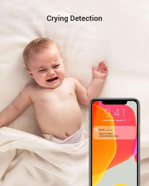 Ezviz BM1 Smart Baby Monitor Camera Battery Powered with Night Vision - Pink