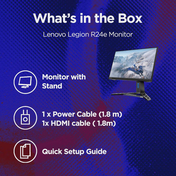 Lenovo Legion R24e 23.8" FHD 180Hz 0.5ms IPS Gaming Monitor FreeSync – image 2