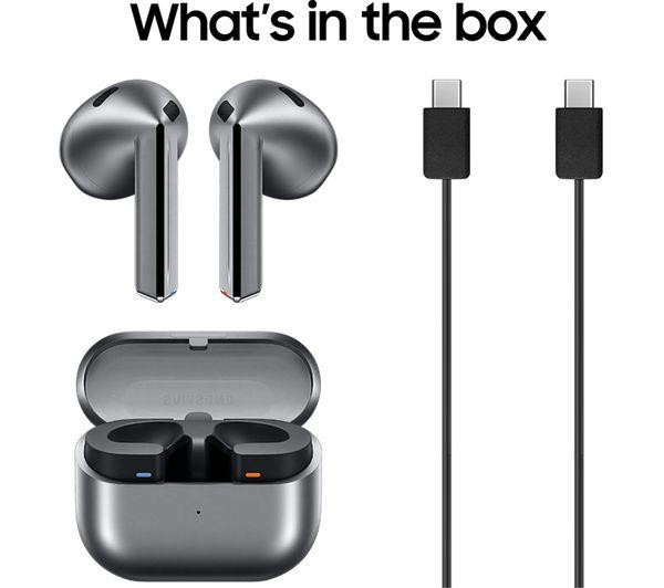 Samsung Galaxy Buds3 Wireless Bluetooth Noise-Cancelling Earbuds - Silver